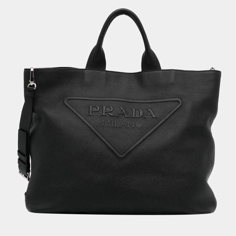 Prada shop embossed logo