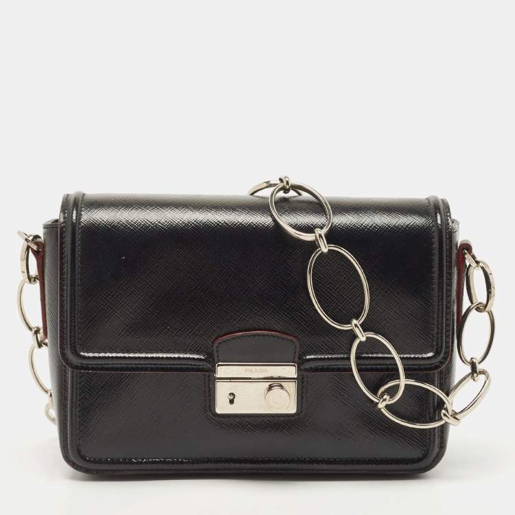 New AUTH. Prada Lux Saffiano Crossbody Shoulder Bag Wallet Clutch
