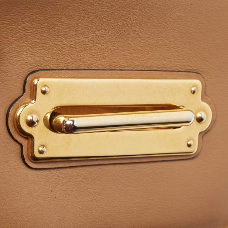 Pre Owned Prada Black/Brown Leather Cahier Shoulder Bag