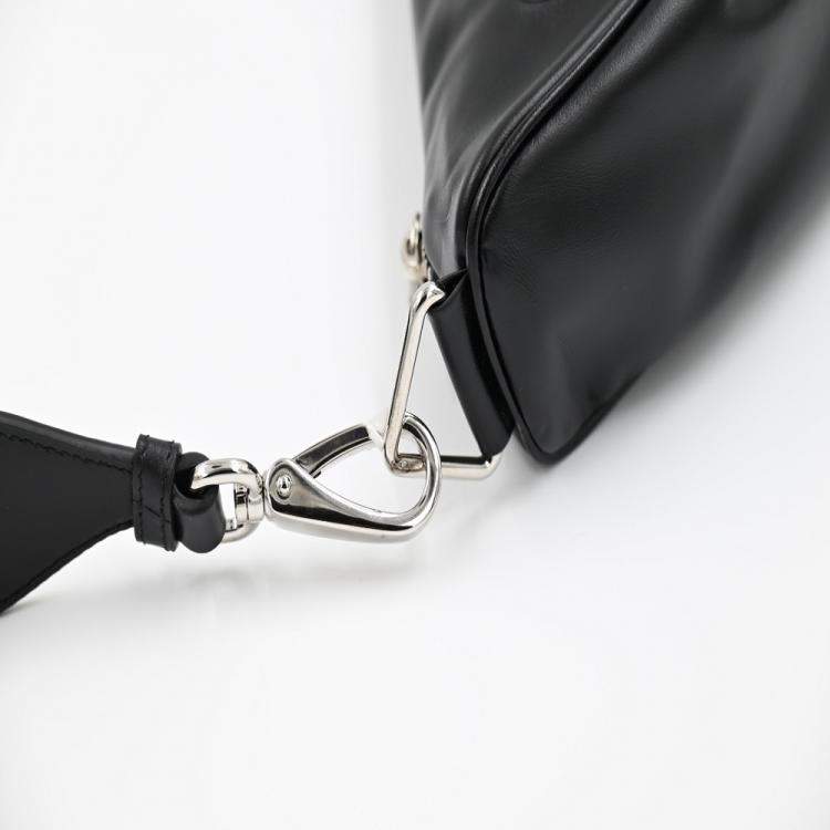 Pre Owned Prada Black Leather Triangle Bag