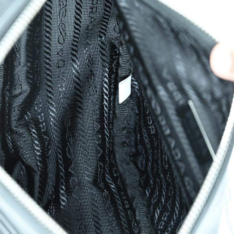 Pre Owned Prada Black Leather Triangle Bag