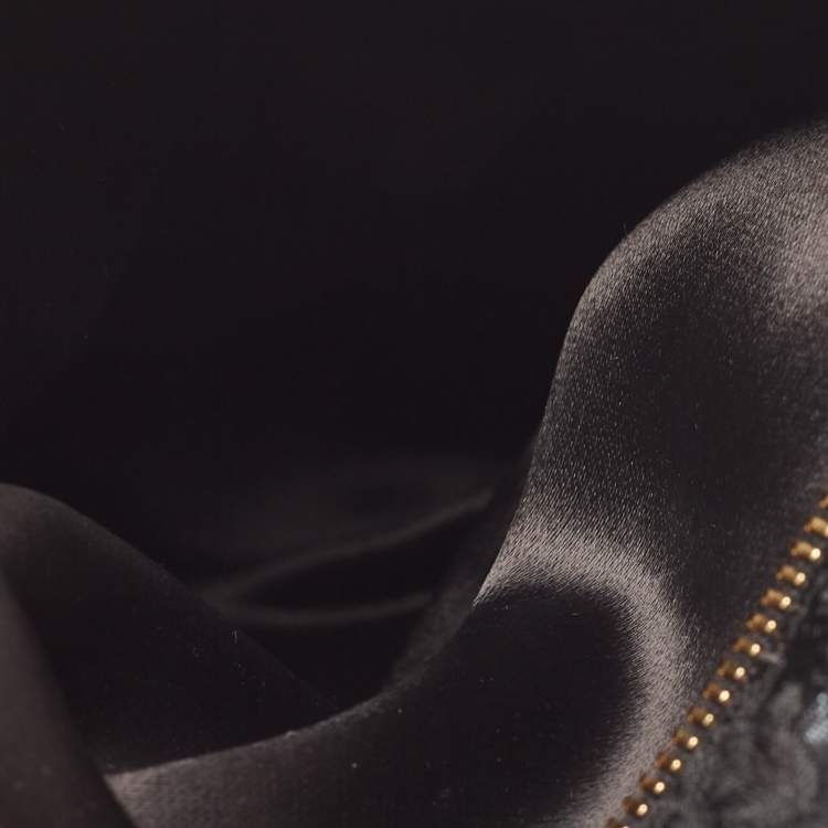 Pre Owned Prada Black Wool Foldover Clutch
