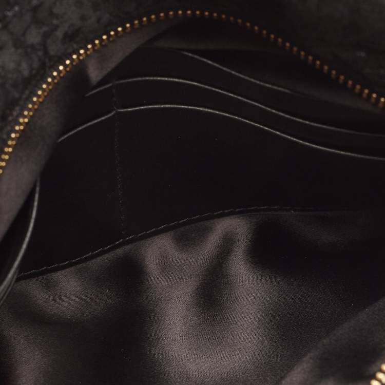 Pre Owned Prada Black Wool Foldover Clutch