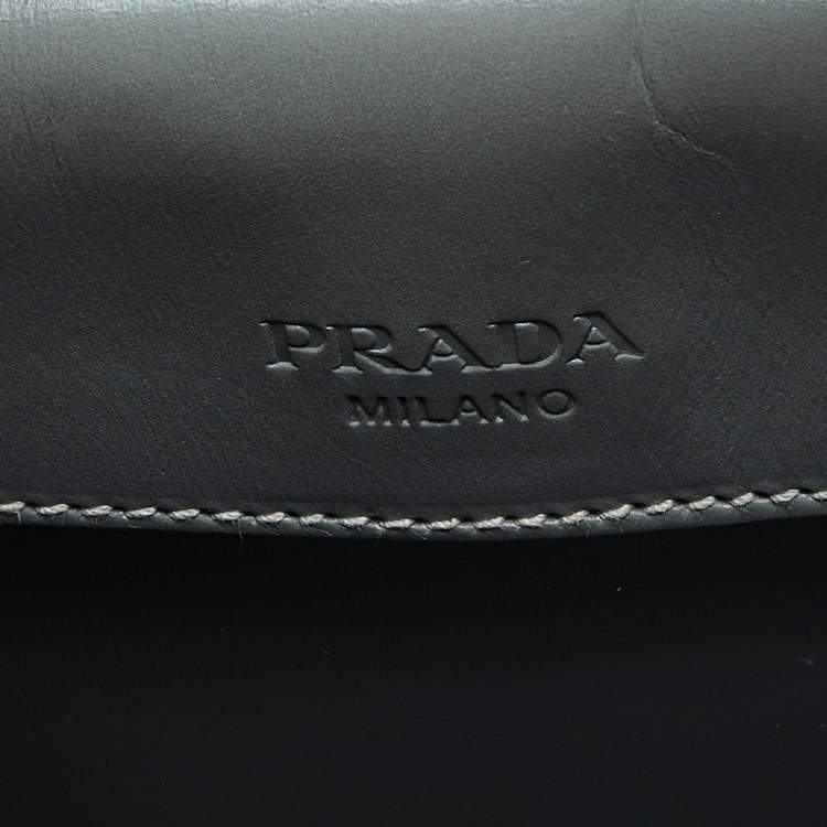 Pre Owned Prada Tricolor Bauletto Vitello Leather Satchel
