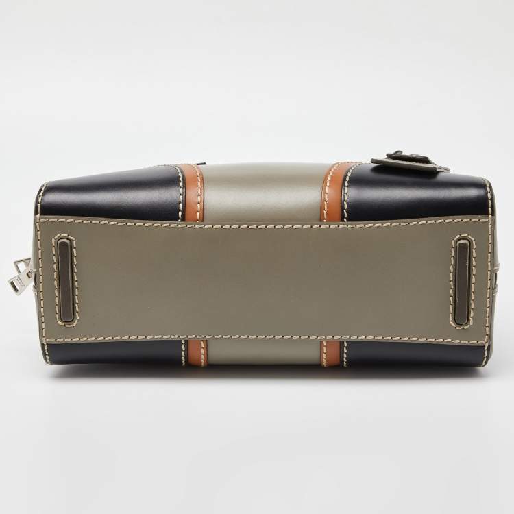 Pre Owned Prada Tricolor Bauletto Vitello Leather Satchel