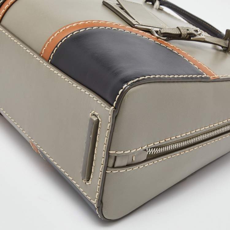 Pre Owned Prada Tricolor Bauletto Vitello Leather Satchel