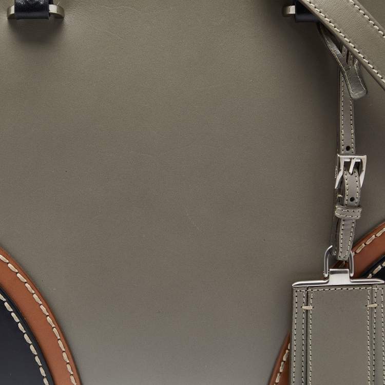 Pre Owned Prada Tricolor Bauletto Vitello Leather Satchel