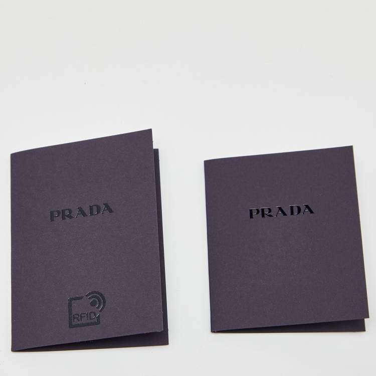 Pre Owned Prada Grey Saffiano Metal Leather Flap French Wallet