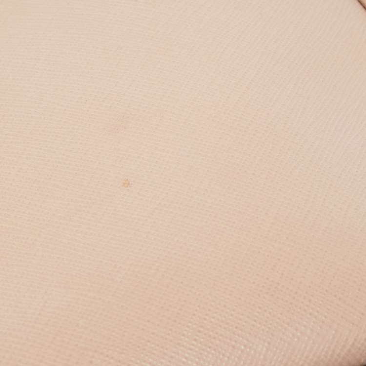 Pre Owned Prada Light Pink Saffiano Lux Leather Medium Double Zip Tote
