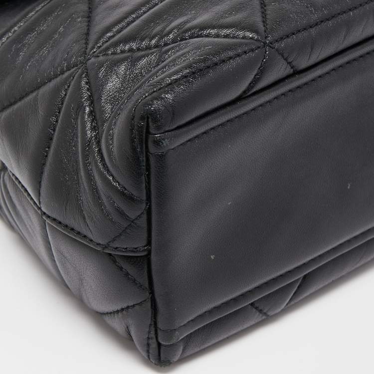 Pre Owned Prada Black Quilted Leather Large Spectrum Shoulder Bag
