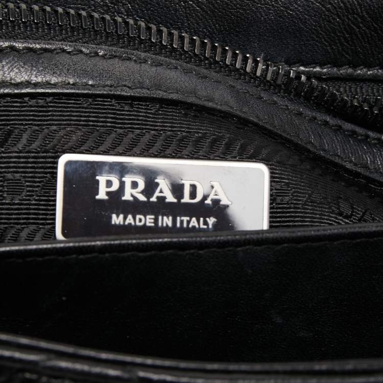 Pre Owned Prada Black Quilted Leather Large Spectrum Shoulder Bag