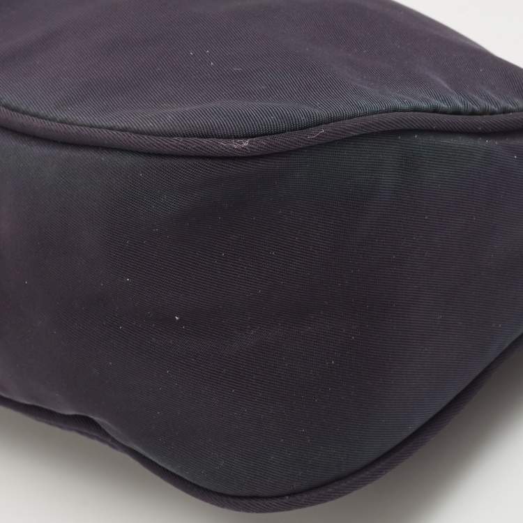 Pre Owned Prada Dark Blue Nylon Pochette