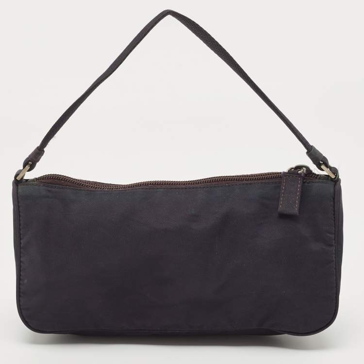 Pre Owned Prada Dark Blue Nylon Pochette