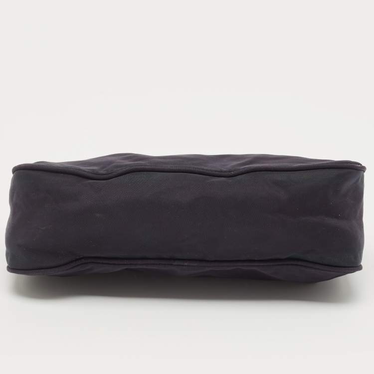 Pre Owned Prada Dark Blue Nylon Pochette