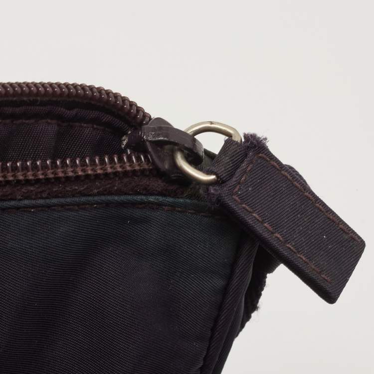 Pre Owned Prada Dark Blue Nylon Pochette