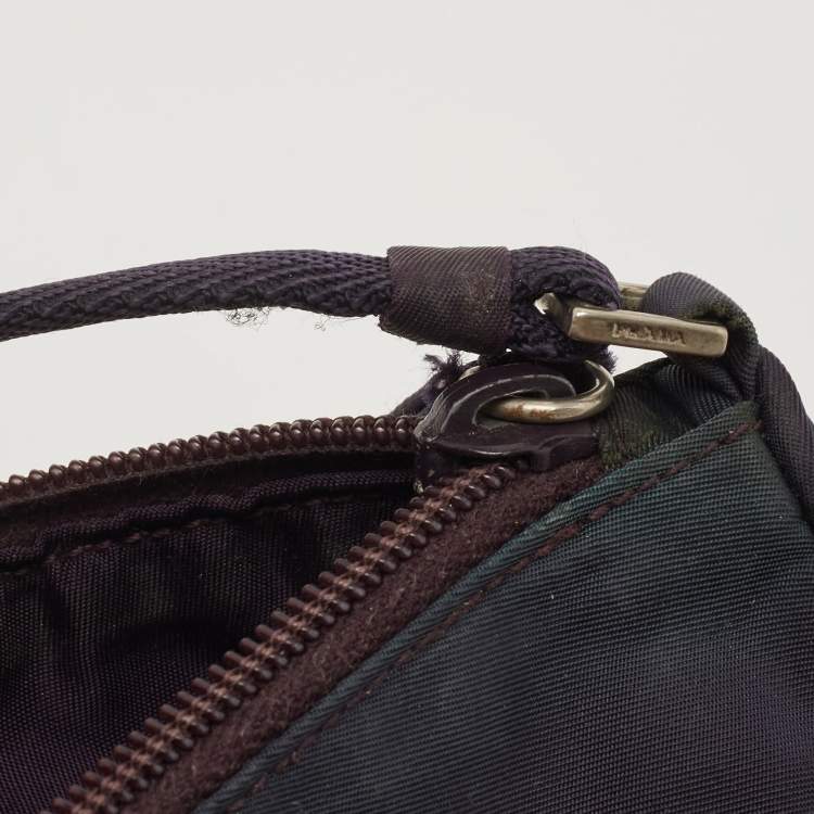 Pre Owned Prada Dark Blue Nylon Pochette