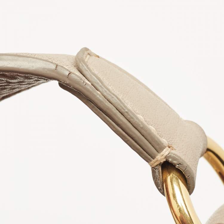 Pre Owned Prada Beige Vitello Daino Leather Hobo