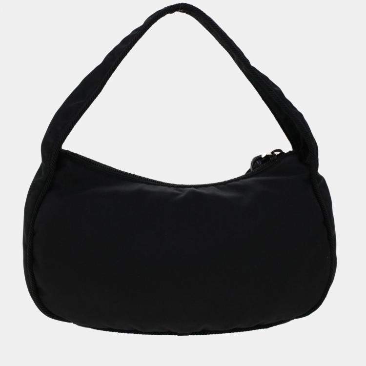 Prada Women's Logo Shoulder Bag - Black - Shoulder Bags