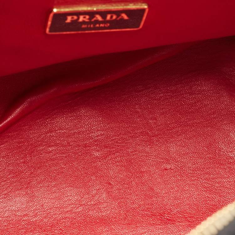Pre Owned Prada Black Leather Zip Satchel