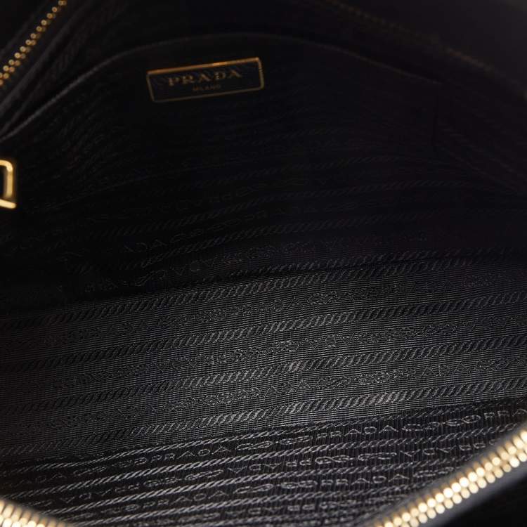 Pre Owned Prada Black Saffiano Lux Leather Large Promenade Satchel