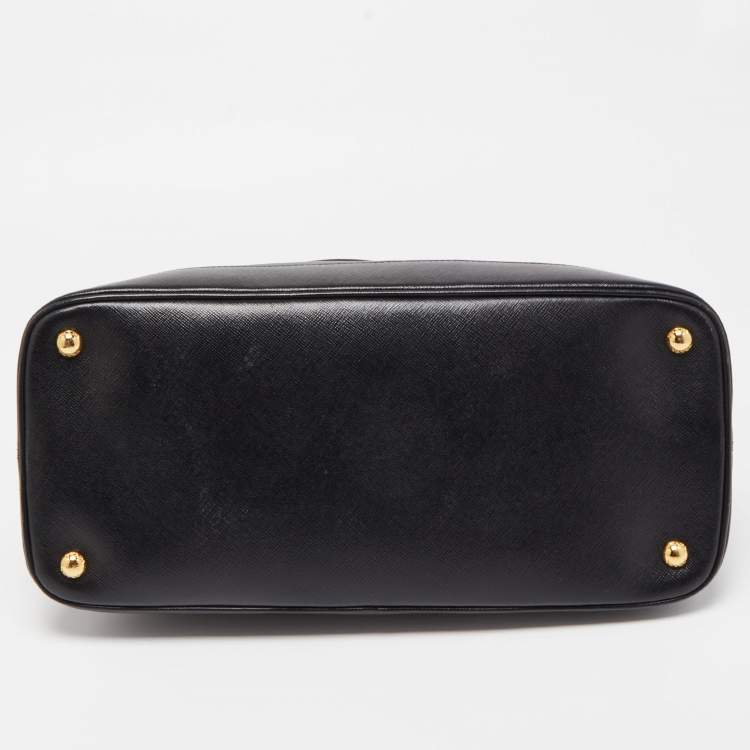 Pre Owned Prada Black Saffiano Lux Leather Large Promenade Satchel