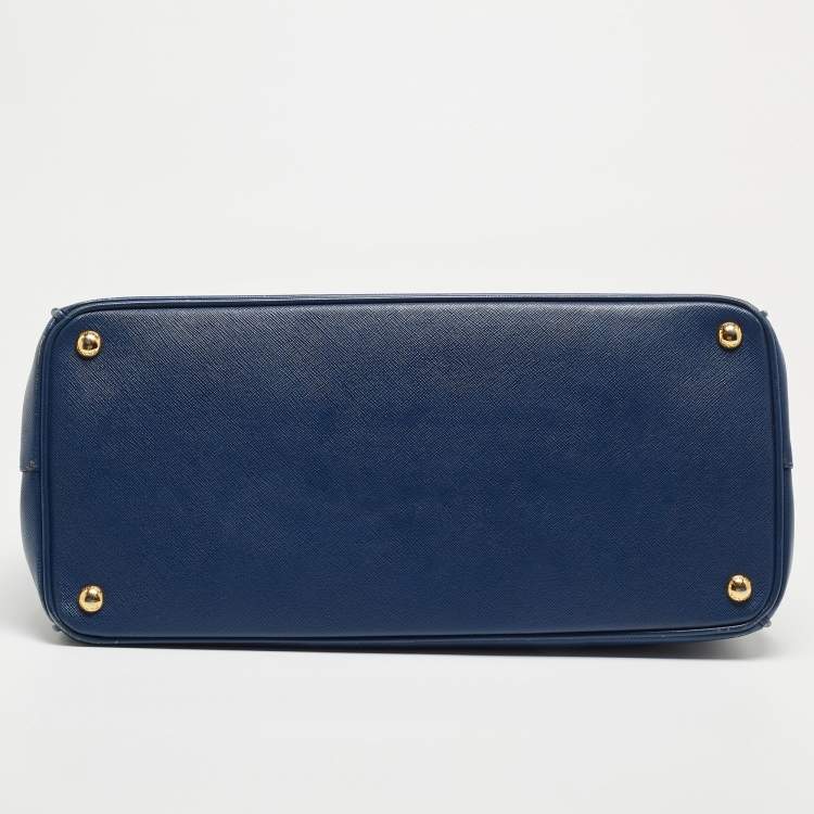 Pre Owned Prada Blue Saffiano Leather Large Gardener's Tote