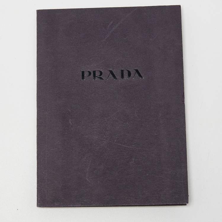 Pre Owned Prada Black Vitello Shine Leather Fringe Shoulder Bag