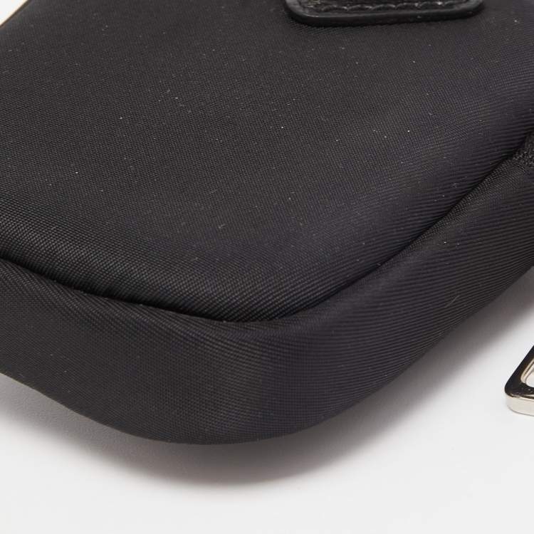 Pre Owned Prada Black Nylon and Leather Mini Re-Nylon Pouch