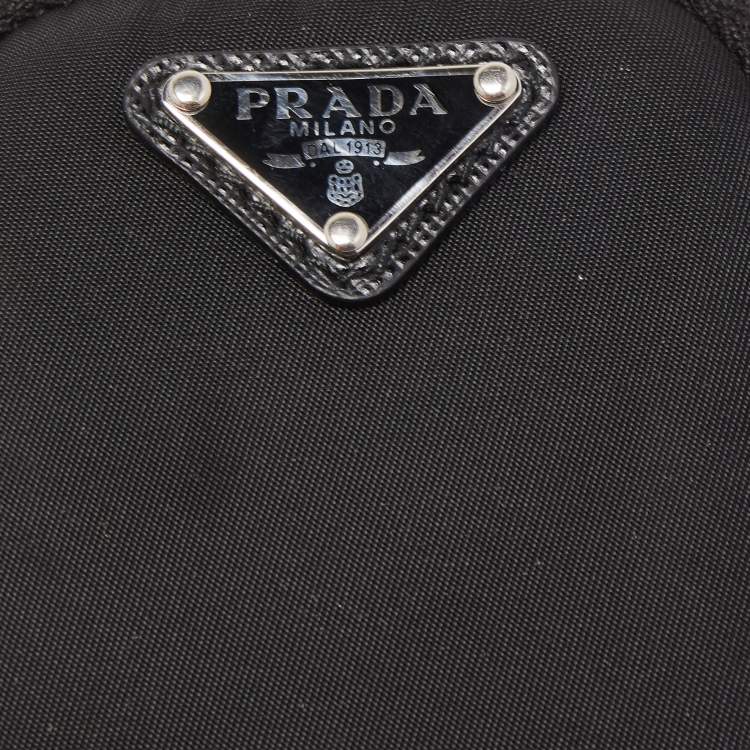 Pre Owned Prada Black Nylon and Leather Mini Re-Nylon Pouch
