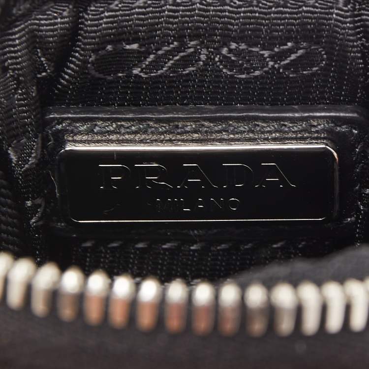 Pre Owned Prada Black Nylon and Leather Mini Re-Nylon Pouch