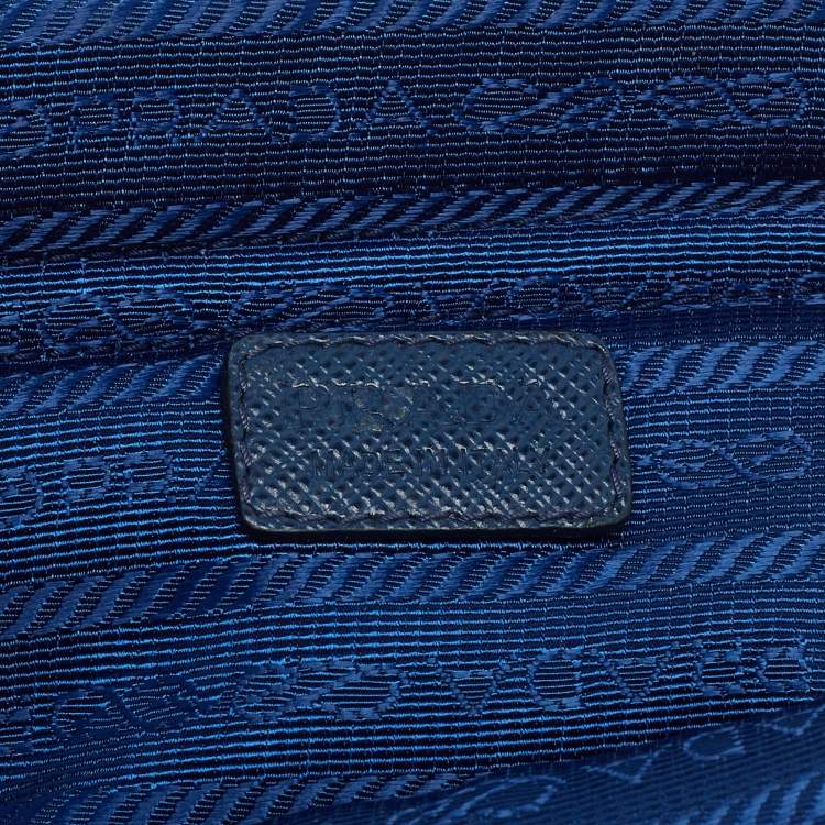 Pre Owned Prada Blue Nylon and Leather Phone Crossbdoy Bag