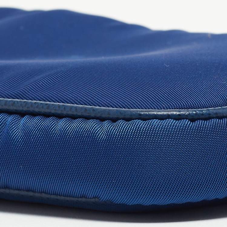 Pre Owned Prada Blue Nylon and Leather Phone Crossbdoy Bag