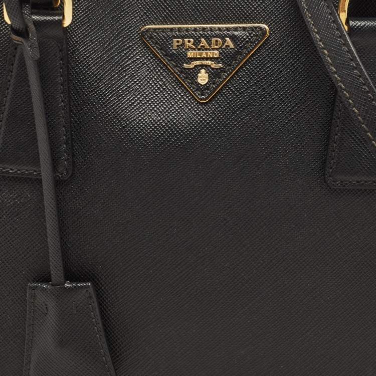 Pre Owned Prada Black Saffiano Leather Promenade Satchel