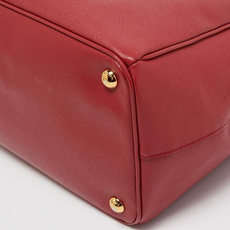 Pre Owned Prada Red Saffiano Leather Large Galleria Tote Bag