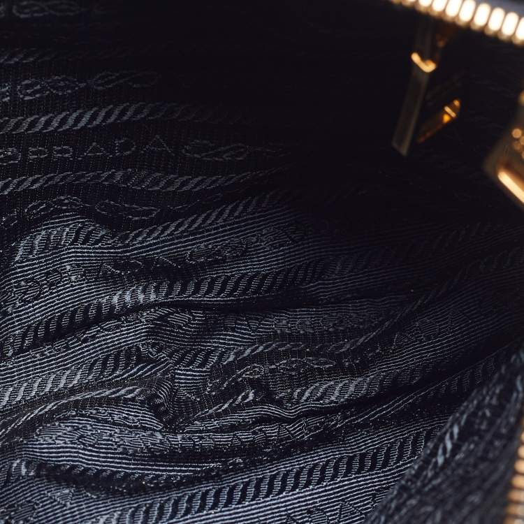 Pre Owned Prada Black Nylon and Leather Logo Crossbody Bag