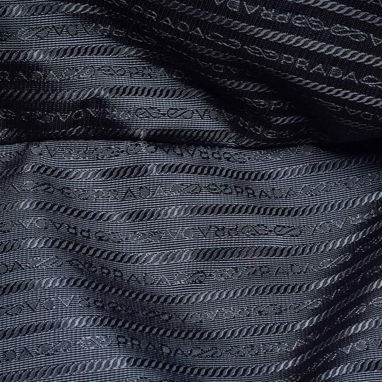 Pre Owned Prada Navy Blue Saffiano Lux Leather Snap Tote