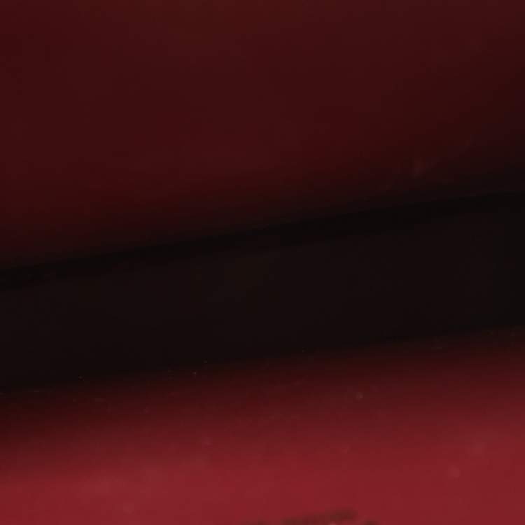 Pre Owned Prada Red Ostrich Leather Logo Phone Crossbody Pouch