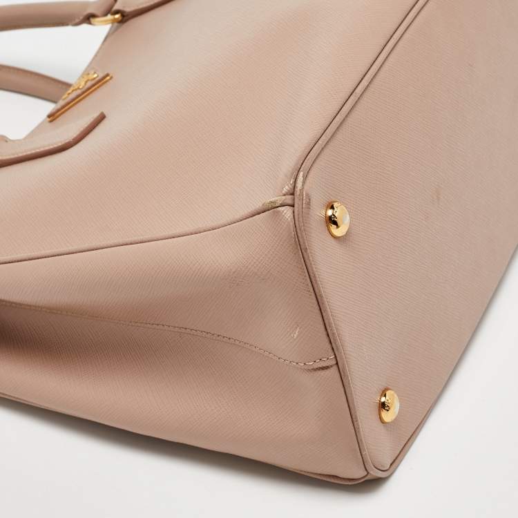 Pre Owned Prada Pink Saffiano Lux Leather Galleria Tote