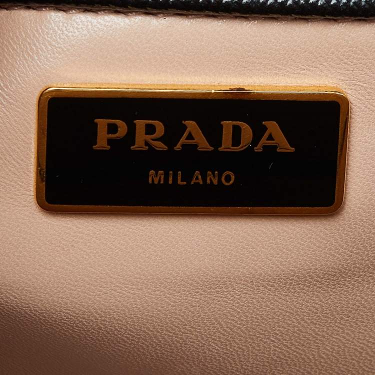 Pre Owned Prada Black Saffiano Lux Leather Promenade Satchel