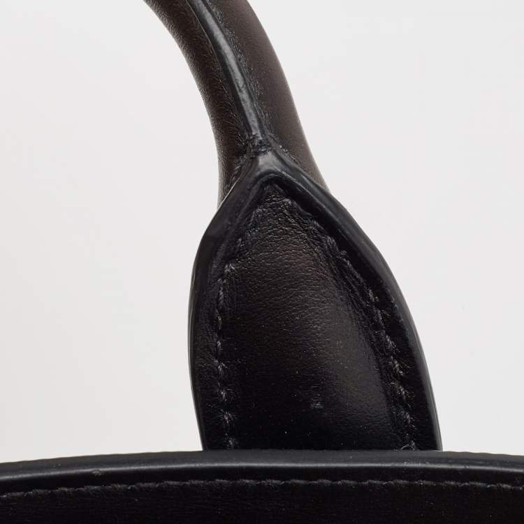 Pre Owned Prada Black Saffiano Cuir Leather Kristen Tote