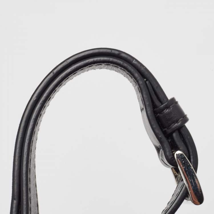 Pre Owned Prada Black Saffiano Cuir Leather Kristen Tote