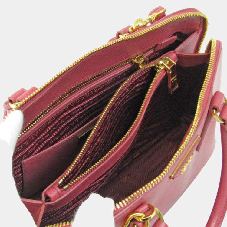 Pre Owned Prada Pink Leather Small Promenade Satchel