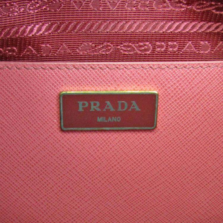 Pre Owned Prada Pink Leather Small Promenade Satchel