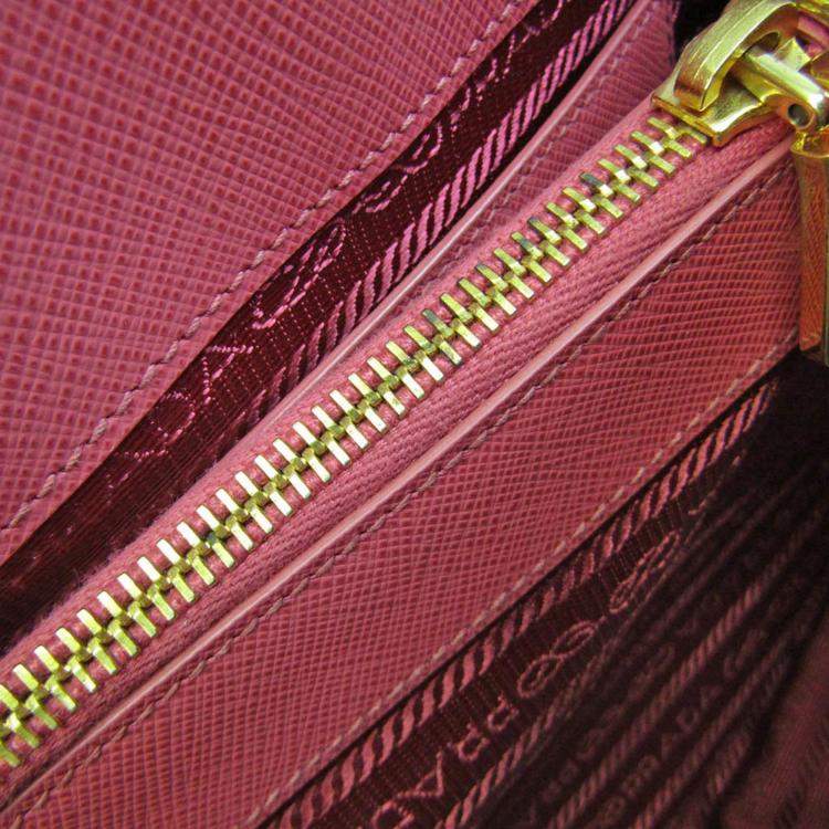 Pre Owned Prada Pink Leather Small Promenade Satchel