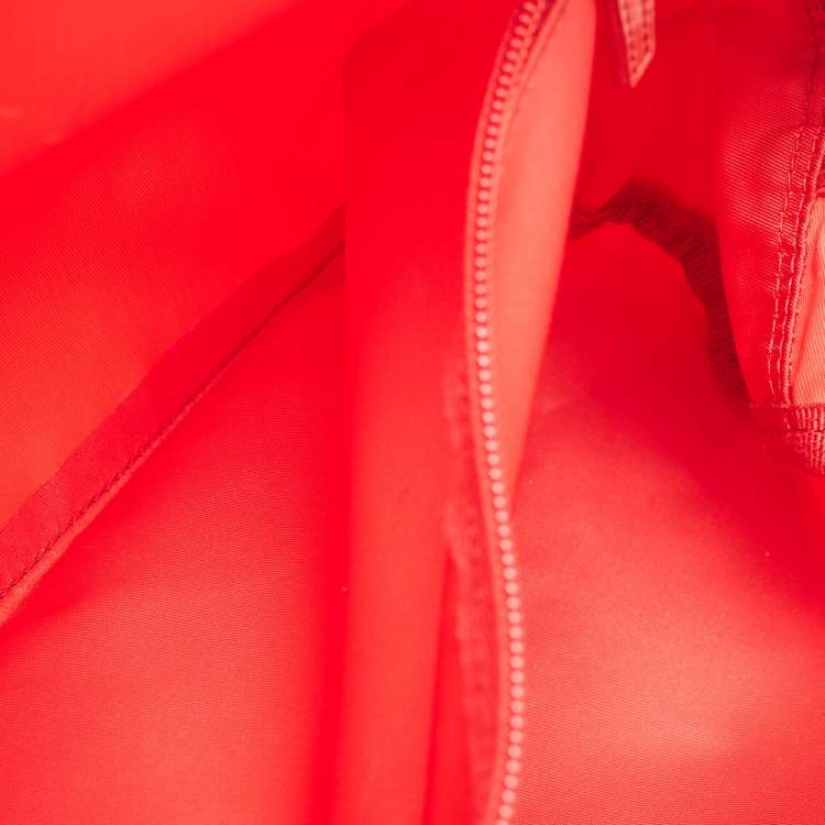 Pre Owned Prada Red Nylon Cosmetic Pouch