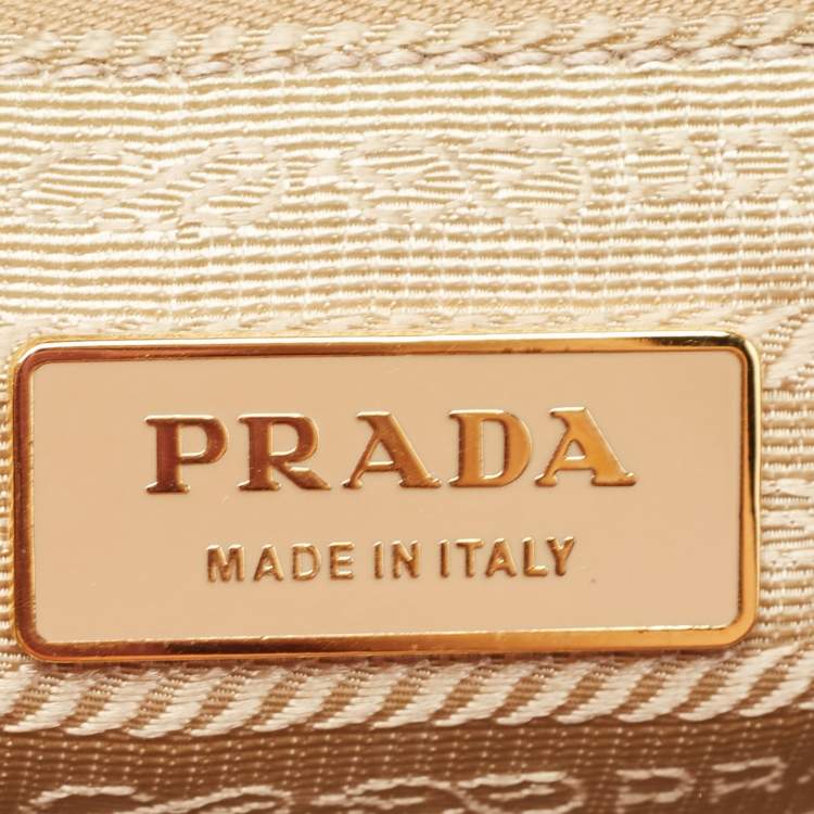 Pre Owned Prada Tricolor Saffiano Lux Leather Perforated Tote