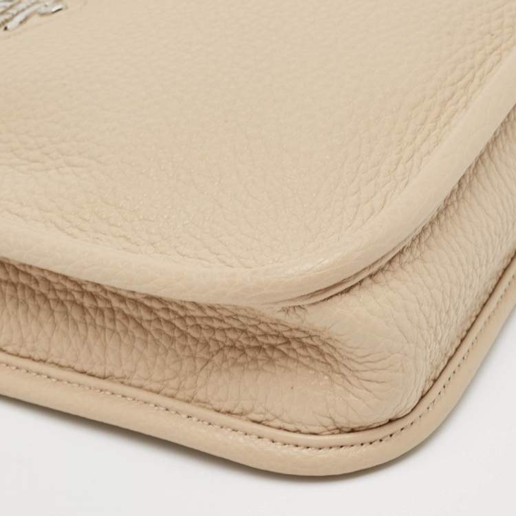 Pre Owned Prada Beige Leather Mini Crossbody Bag
