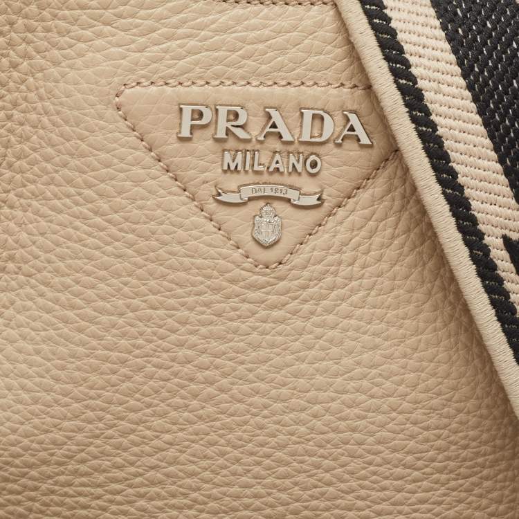 Pre Owned Prada Beige Leather Mini Crossbody Bag