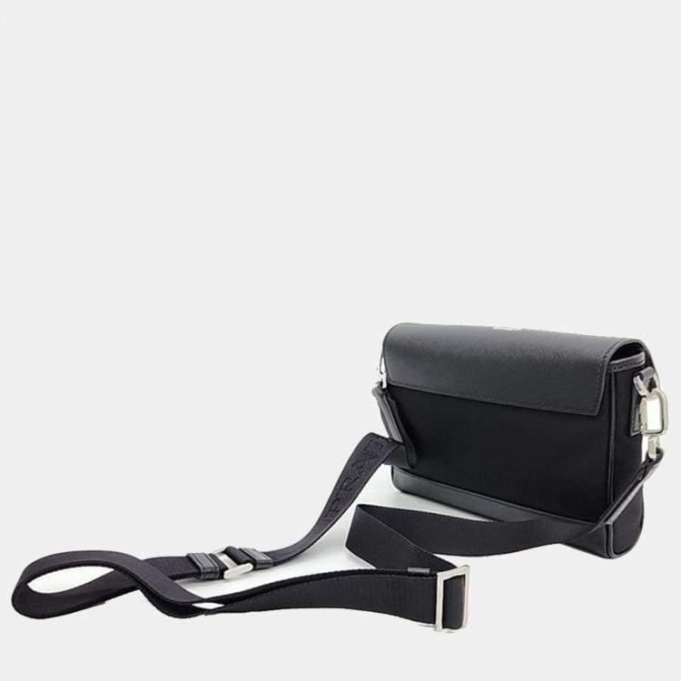 Prada Black Re Nylon Saffiano Cross Bag Prada TLC