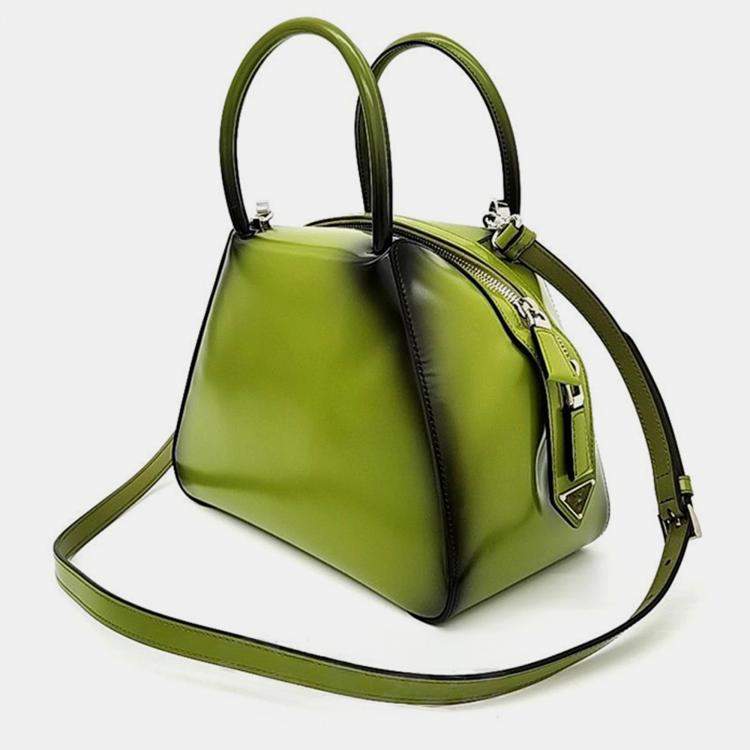 Pre Owned Prada Green Supernova Tote and Shoulder Bag